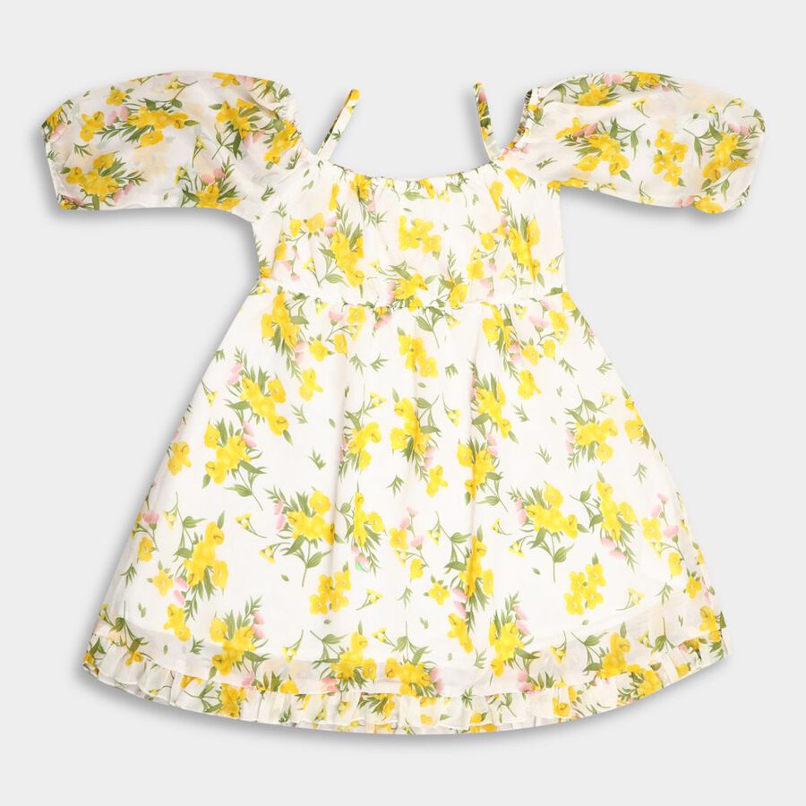 Girls' Dress, Yellow, large image number null