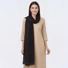 Women's Black Cotton Blend Embroidered Dupatta, Black, small