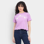 Cotton Round Neck T-Shirt, Lilac, small image number null