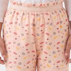 Girls Peach Regular Fit Floral Printed Bloomer, पीच, small