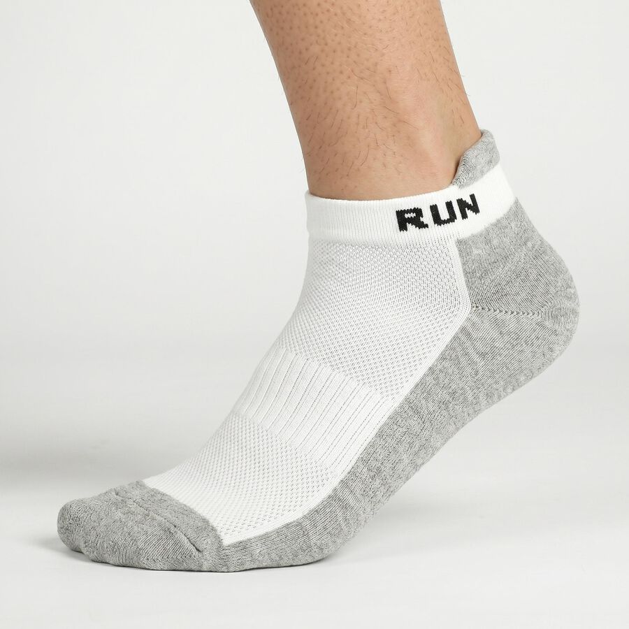 Men's White Regular Fit Text Print Pack of 1 Socks, सफ़ेद, large