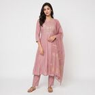 Women's Pink Embroidered Ethnic Set, Light Pink, small