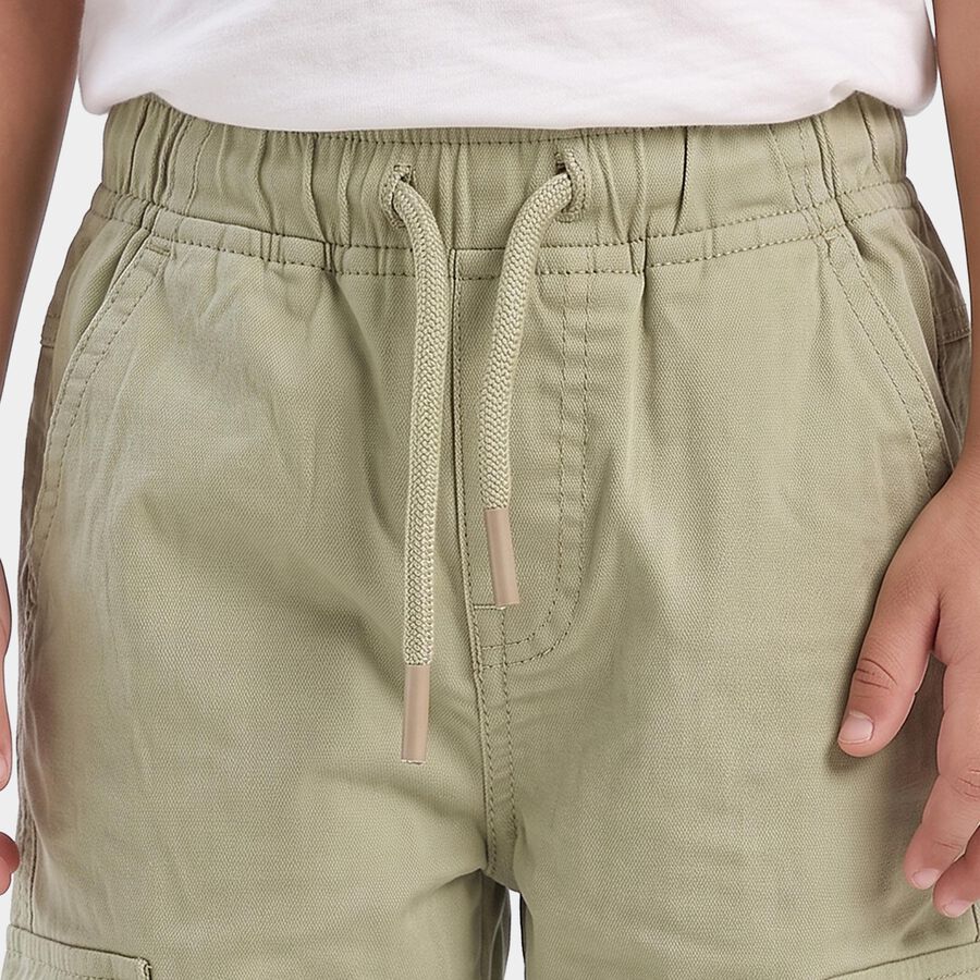 Boys' Light Green Regular Fit Cargo Trousers, Light Green, large