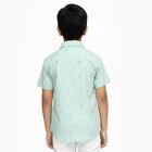 Boys Light Mint Green Cotton Half Sleeve Classic Casual Shirt, Light Green, small image number null