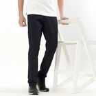 Men's Slim Fit Casual Trousers, नेवी ब्लू, small