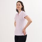 Ladies' 100% Cotton Polo T-Shirt, White, small