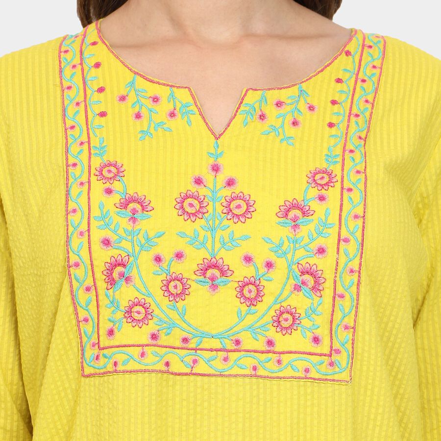 Ladies' 100% Cotton Kurta , Light Green, large image number null
