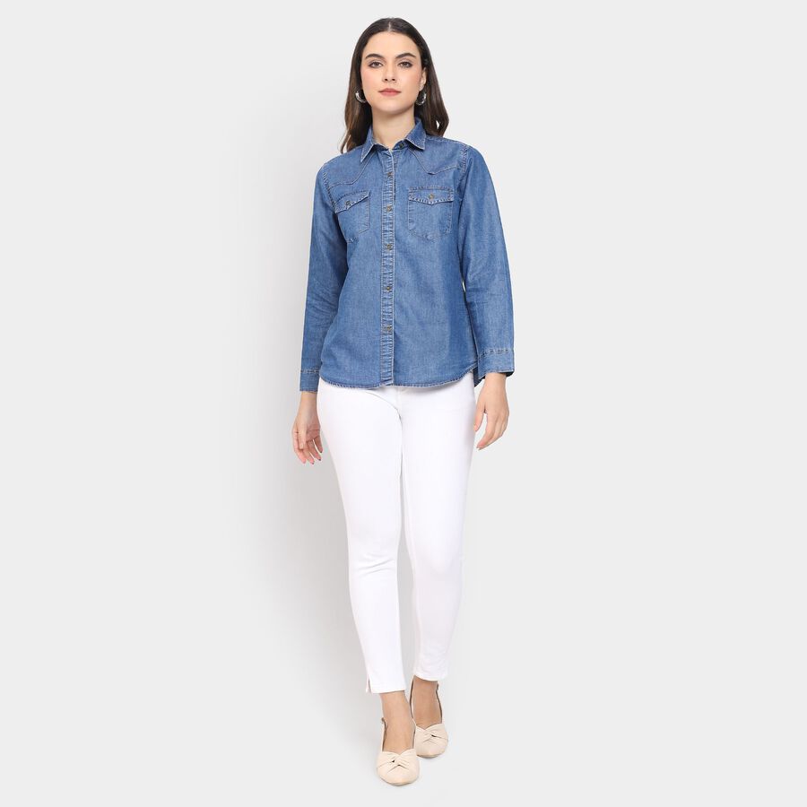 Ladies' Shirt , Mid Blue, large image number null