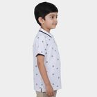 Boys White Cotton Polo Neck Polo Boys T-Shirt, सफ़ेद, small