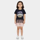 Girls' T-Shirt, Navy Blue, small