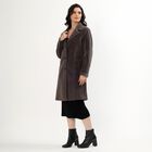 Women's Dark Grey Classic Long Coat, गहरा ग्रे, small image number null