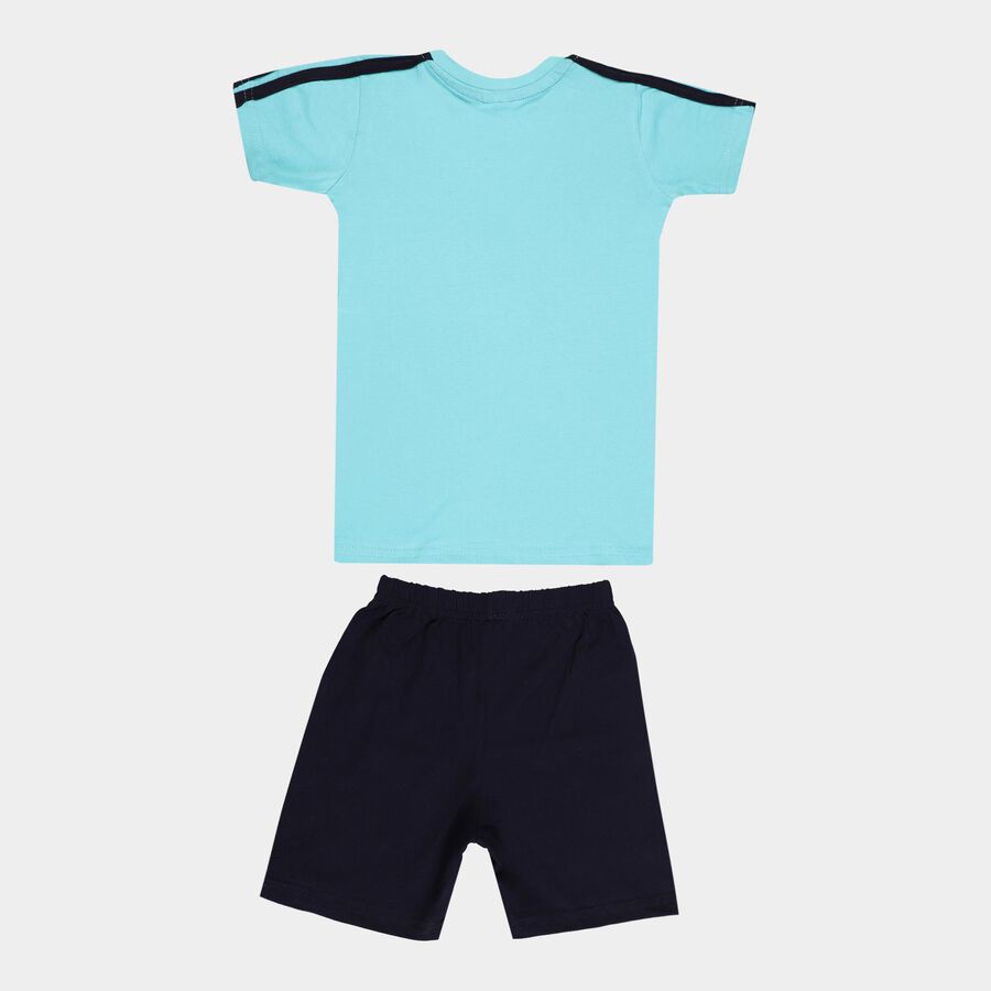 Boys Cotton Baba Suit, Light Blue, large image number null