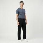 Men's Black Regular Fit Solid Jeans, Black, small