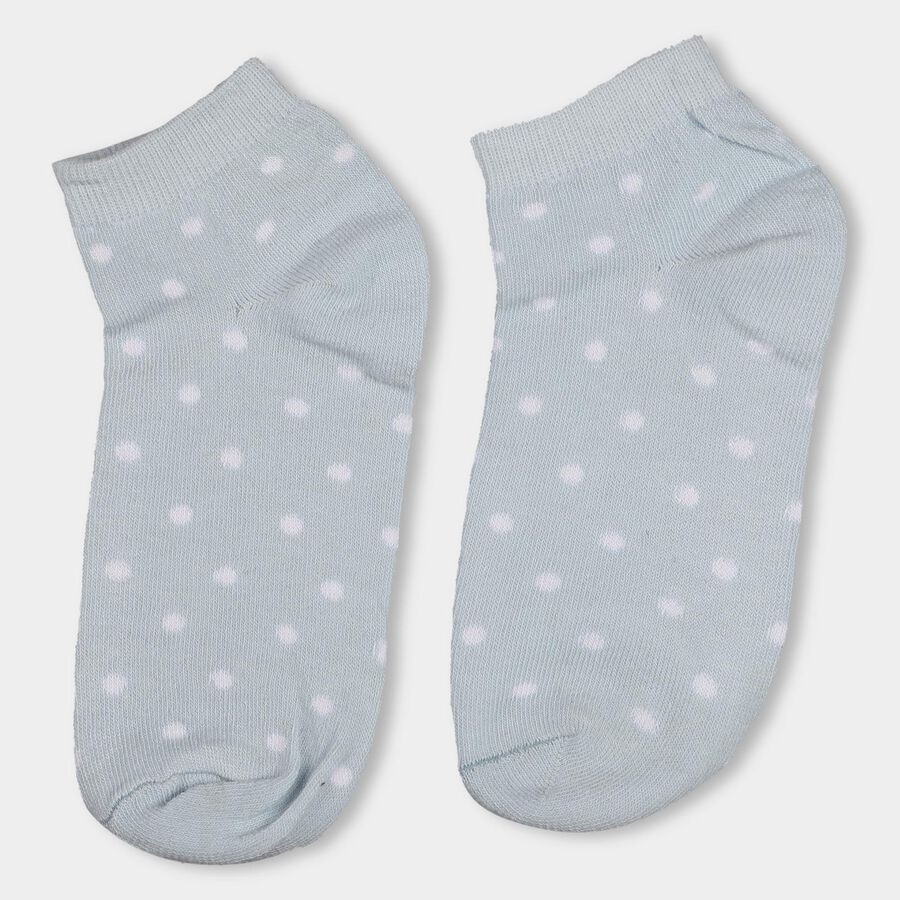 Women's White and Pink Printed Ankle Socks, गुलाबी, large image number null