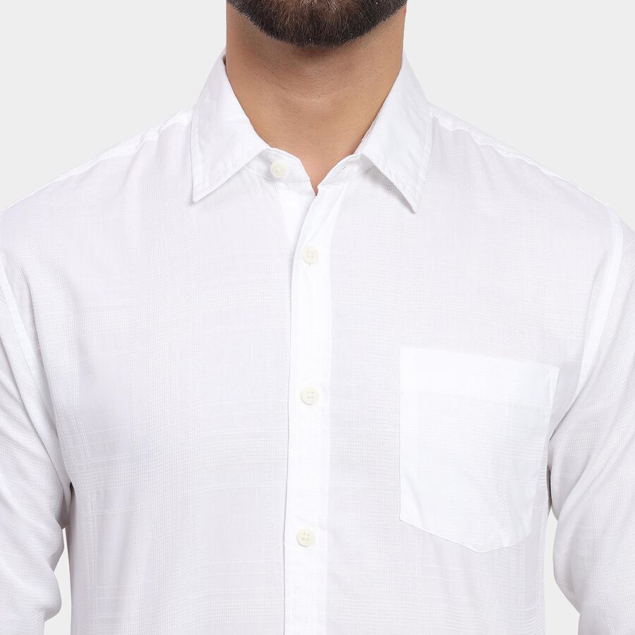 Men's 100% Cotton Casual Shirt, White, large image number null