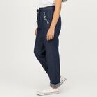 Girls' Dark Navy Relaxed Fit Embroidered Jeans, Mid Blue, small image number null