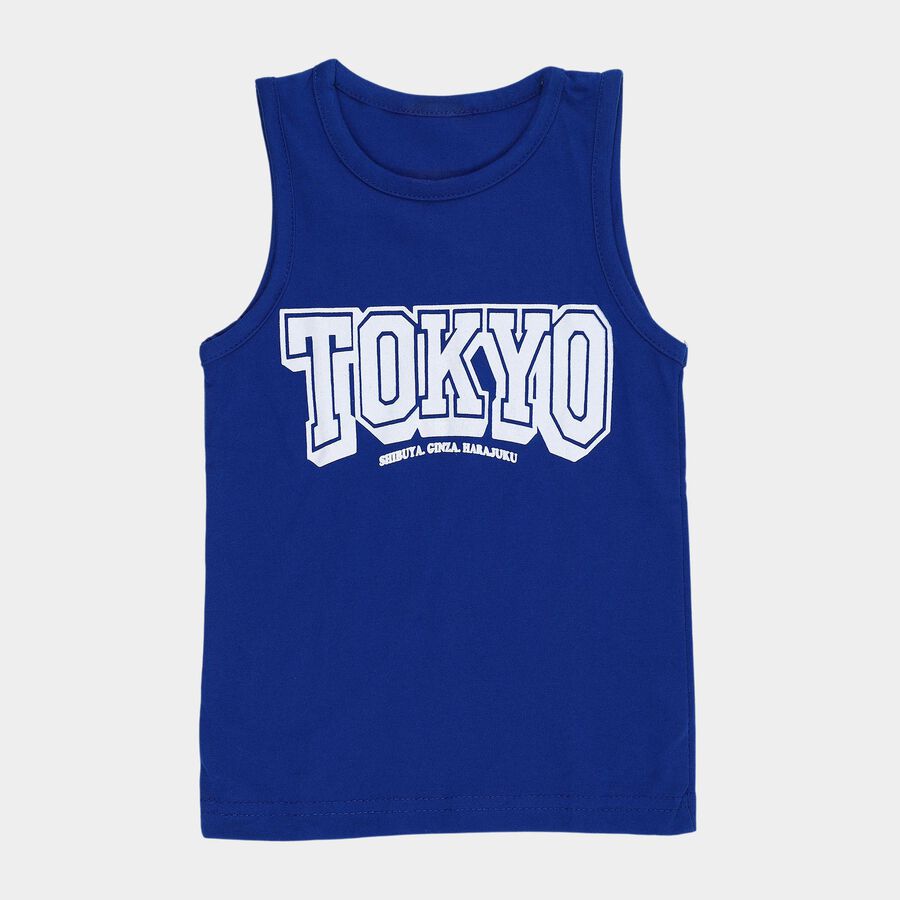 Boys' T-Shirt, रॉयल ब्लू, large