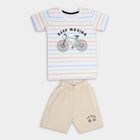 Boys' 100% Cotton Knit Baba Suit , White, small image number null