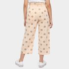 Girls Beige Regular Fit Solid Capri, गहरा पीला, small