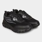 Men's Jet Black Lace-Up Sports Shoes, Black, small image number null