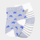 Infants Stripes Socks, Light Blue, small image number null