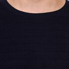 Men's Round Neck Half Sleeves T-Shirt, Navy Blue, small