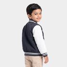 Boys' Navy Blue Varsity Jacket, Navy Blue, small