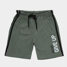 Boys' Light Green Regular Fit Drawstring Bermuda Shorts, हल्का हरा, small