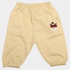 Infants Beige Jogger Graphic Printed Pyjama, गहरा पीला, small