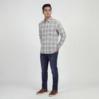 Men's Casual Shirt, गहरा ग्रे, small