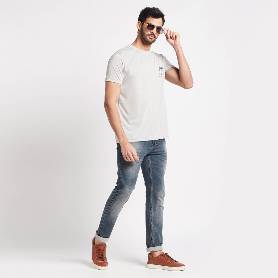 Round Neck T-Shirt, Light Grey, large image number null