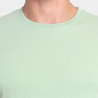 Men's Round Neck Half Sleeves T-Shirt, Light Green, small image number null
