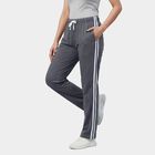 Women's Grey Regular Fit Track Pants, Dark Grey, small