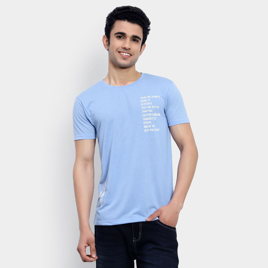 Round Neck T-Shirt, Sky Blue, large image number null