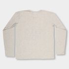 Boys' Light Heather Grey Round Neck Casual Full Sleeve T-Shirt, एक्रू मिश्रित, small image number null