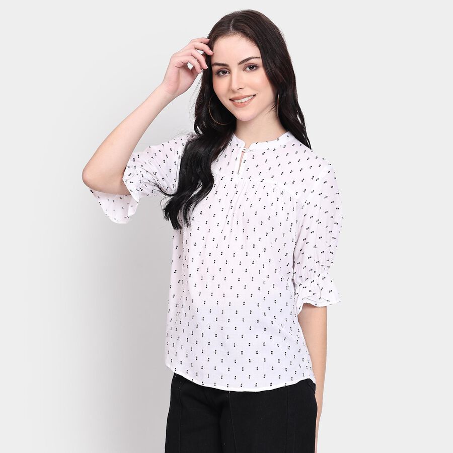 Ladies' Shirt, ऑफ व्हाइट, large