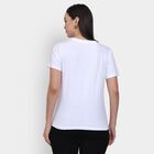 Ladies' 100% Cotton Round Neck T-Shirt , White, small