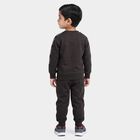 Boys' Charcoal Round Neck Colorblock Baba Suit, चारकोल, small