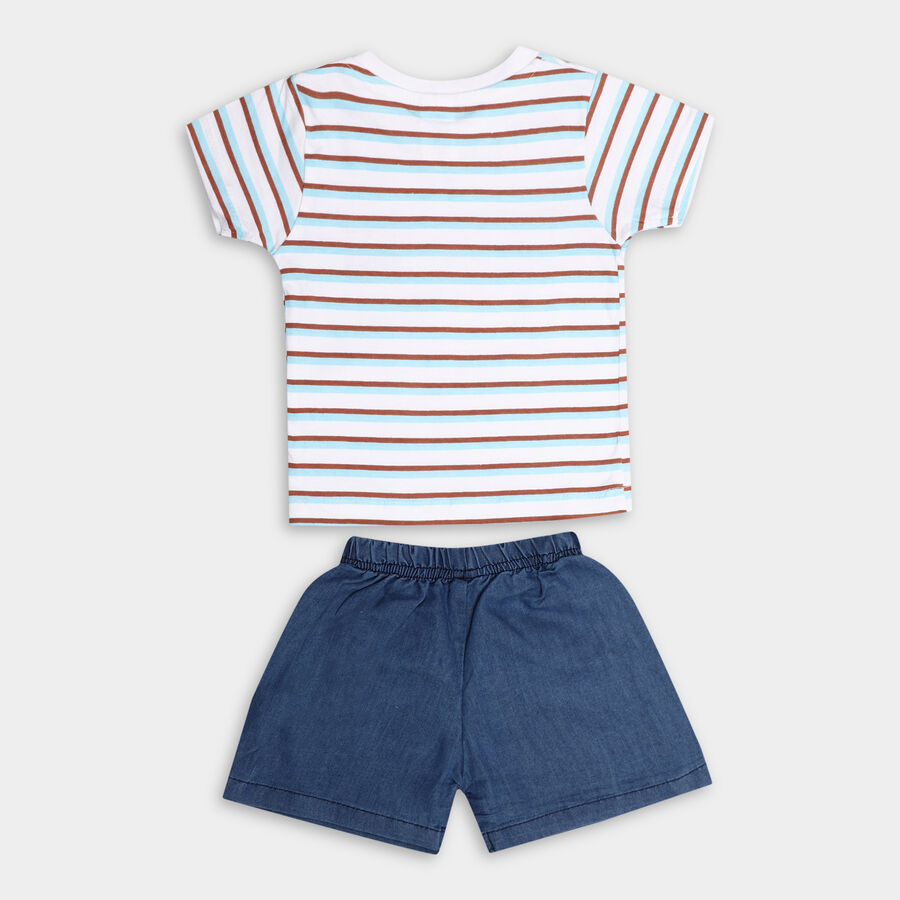 Infant Boy's Cotton Baba Suit, हल्का नीला, large image number null