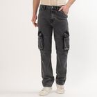 Men's Denim Blue Slim Fit Jeans, हल्का ग्रे, small