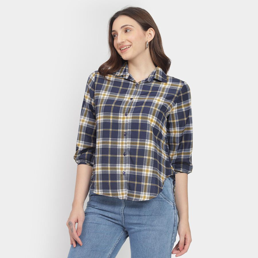 Ladies' Shirt, नेवी ब्लू, large image number null