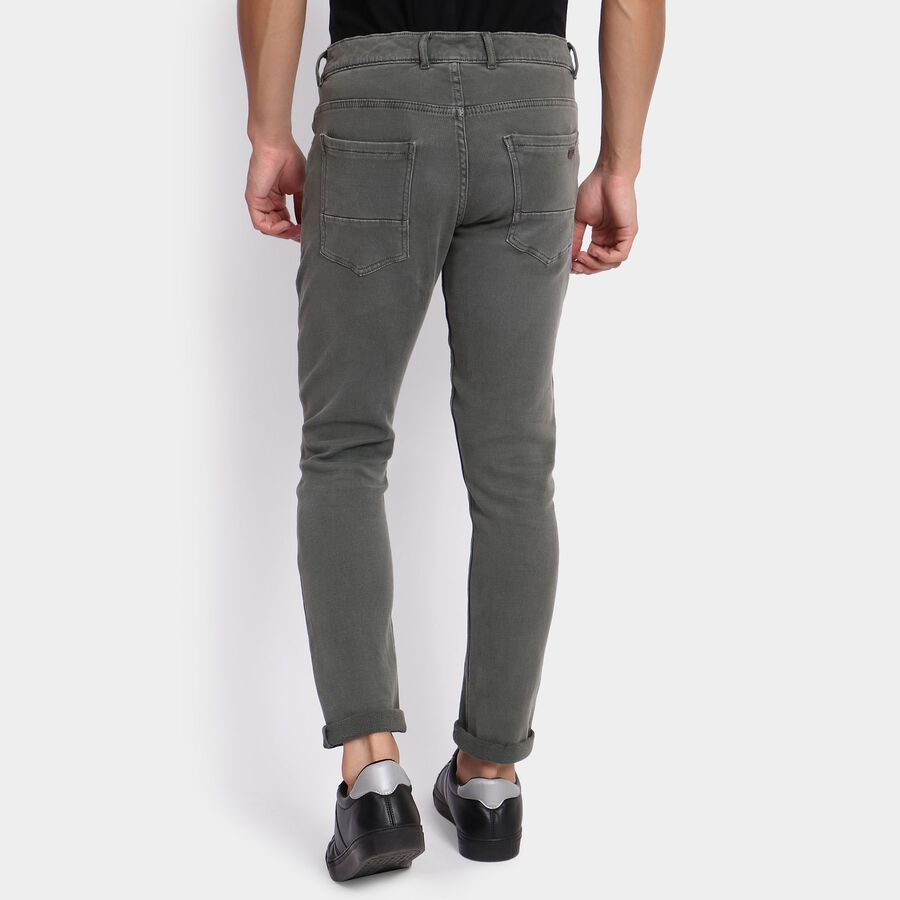 Men's Slim Fit Casual Trousers, ओलिव, large image number null