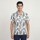 Men's Dark Green Cotton Classic Collar Casual Shirt, Dark Green, small