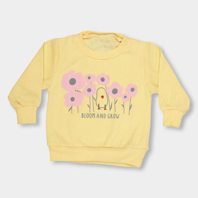 Infants Bright Yellow Crew Neck Casual Sweatshirt