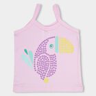 Infants' Soft Pink Cotton Round Neck Sleeveless Vest, Lilac, small image number null