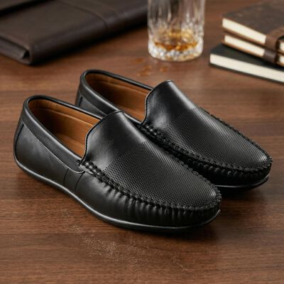 Men's Black Slip-On Loafer Formal Shoes