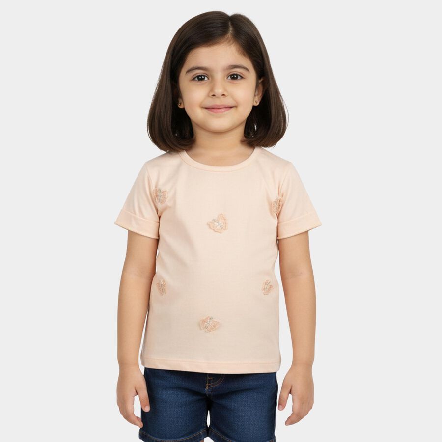 Girls' T-Shirt, Light Pink, large