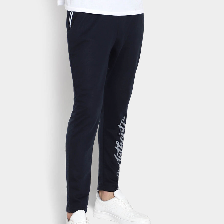 Solid Track Pants, Navy Blue, large image number null