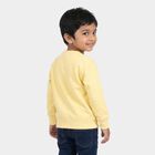 Boys' Yellow Crew Neck Pullover Sweatshirt, पीला, small