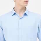 Men's Light Blue Full Sleeve Classic Formal Shirt, हल्का नीला, small